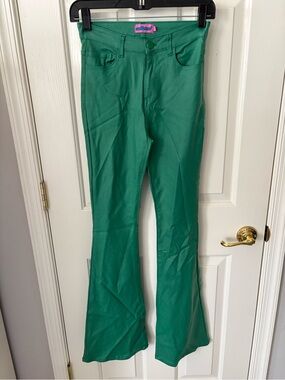 Edikted Emerald Green Flare Pants